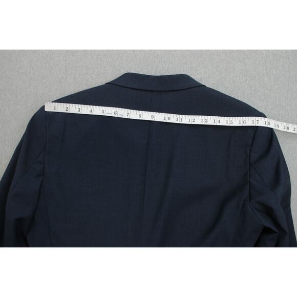 H&M Blazer Mens 38R Navy Blue Skinny Fit Stretch 2 buttons Single Breast - Picture 10 of 10